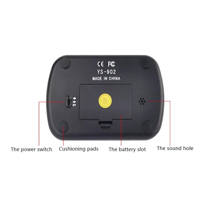 Professionele schaakklok Elektronisch bordspel Competitie-urenteller Compacte count-up-down timer geel