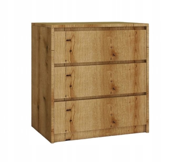 Fernika - Moderne Dressoir - 3 Laden - Dąb Evoke Przybrzeżny - Zonder Handgrepen