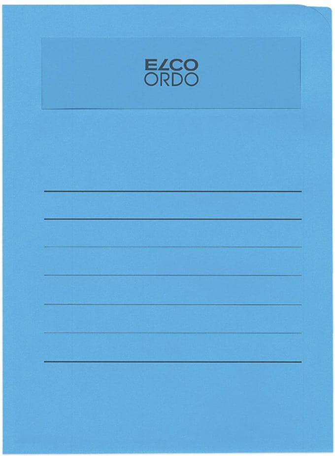 Elco Volumino L-map met venster A4 50 stuks 231 x 313 mm diepblauw