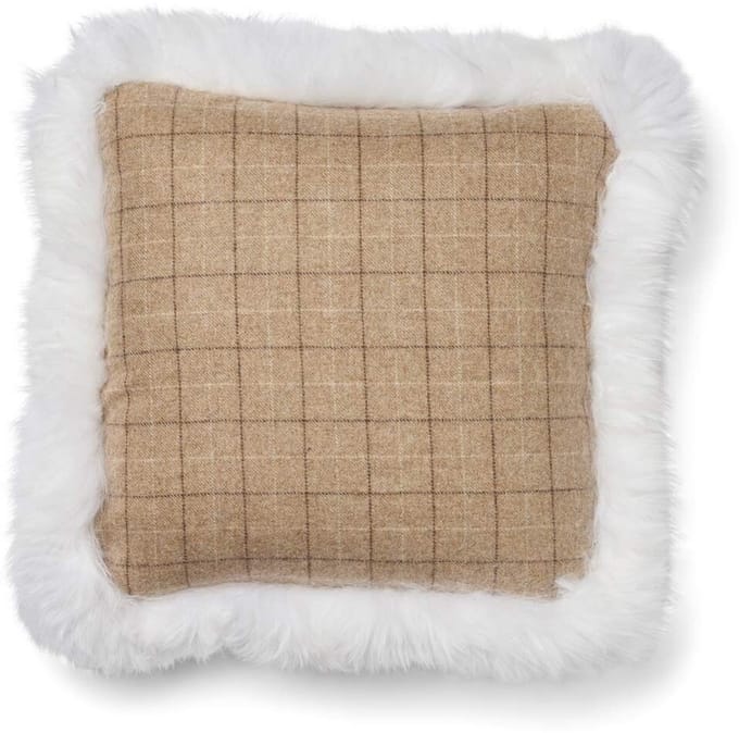 Sheepskin House - Wollen Kussen - Dubbelzijdig - LW rand - 52x52 cm