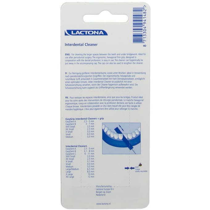 Lactona Ragers Easygrip XXS 2,5 mm - Tandenrager - 6 stuks