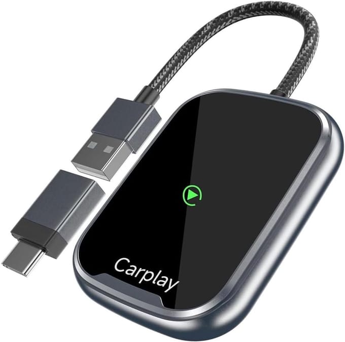 CarPlay Adapter - Draadloze Verbinder - Auto Navigatie - Directe Verbinding - Super Mini - Zwart