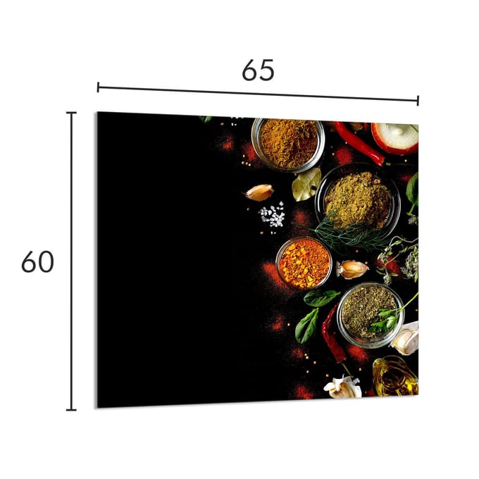 TMK ArtDeko - Snijplank - 65x60 cm - Przyprawy - Veiligheidsglas