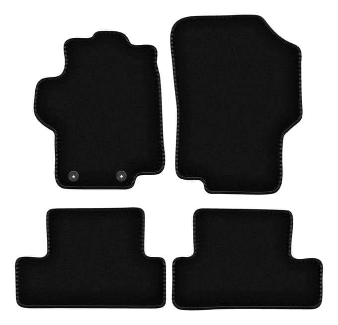 BASIC zwarte veloursmatten voor: Peugeot 1007 minivan (2004-2009)