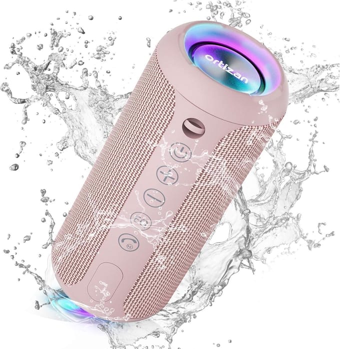 Draadloze Bluetooth luidspreker met LED-licht en waterbescherming