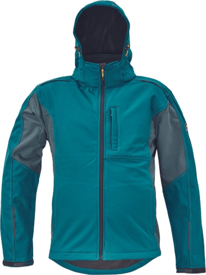 Cerva Dayboro Softshell jack petrol blauw/zwart maat M