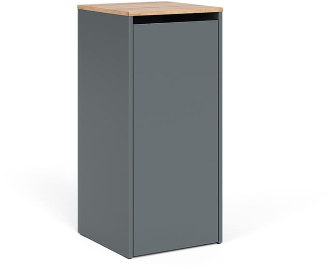 Vicco Viktor Badkamerkast – 40.2 x 88.2 cm met wasmand Antraciet/gouden eik