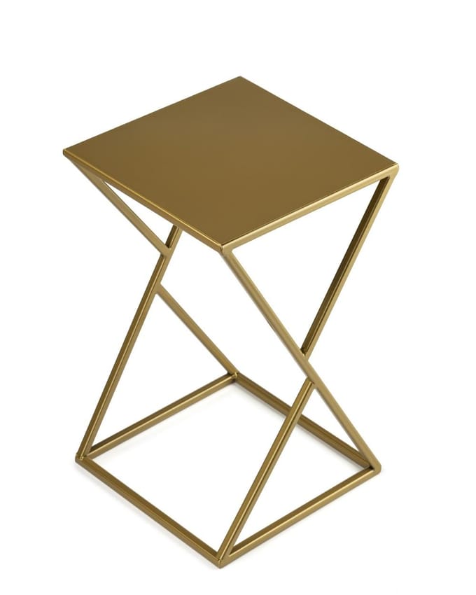 LoftPlant Modern - Plantenstandaard - Modern loftdesign - Staalconstructie - Goudkleurig - 40 cm
