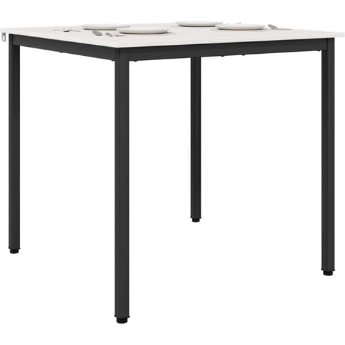 vidaXL - Eettafel - Wit - 80 - x - 80 - x - 75 - cm - Massief - grenenhout