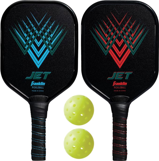 Franklin pickleball 2 spelers set - aluminium - met x-40 ballen