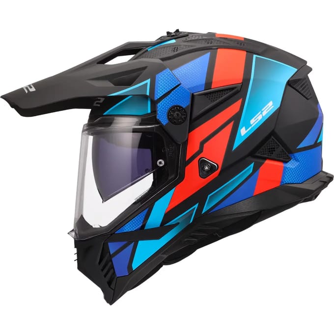 Volle motorhelm LS2 MX702 Pioneer II Block