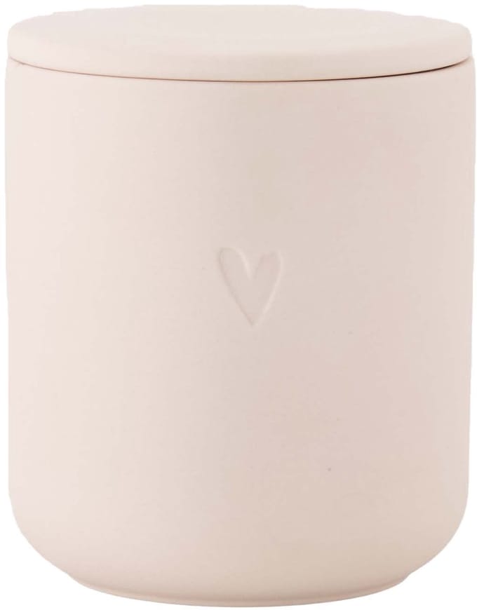 Zusss Geurkaars Keramiek Hartje Keramiek / Paraffine Light Pink