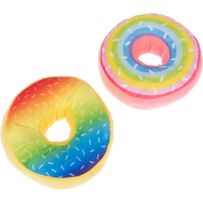 Hondenspeelgoed Squeaky Donuts Set - Set van 2: Ø 14 cm