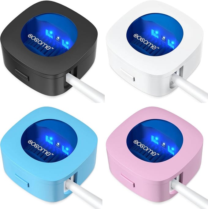 Draagbare Diepe UV Tandenborstel Sterilisator met Organizer en Sticker voor Reizen