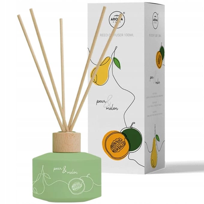Aroma Home Geurstokjes Peer & Meloen 100ml - Langdurige frisheid