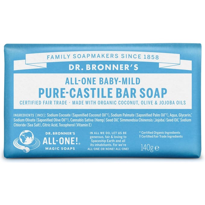 Dr. Bronner’s Dr. Bronner&rsquo;s Magic Bar Soap Baby Unscented 140 g