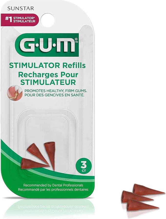 GUM Rubberen Tip Stimulator – Tandvleesverzorging & Tandsteen – Navulling – 3 stuks