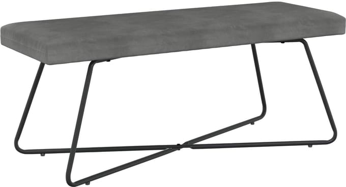 vidaXL - Bank - Donkergrijs - 110 - x - 40 - x - 45 - cm - fluweel