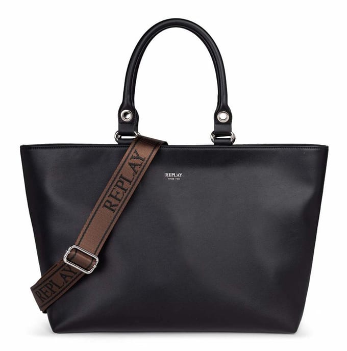REPLAY Schoudertas Shopper Black Zwart