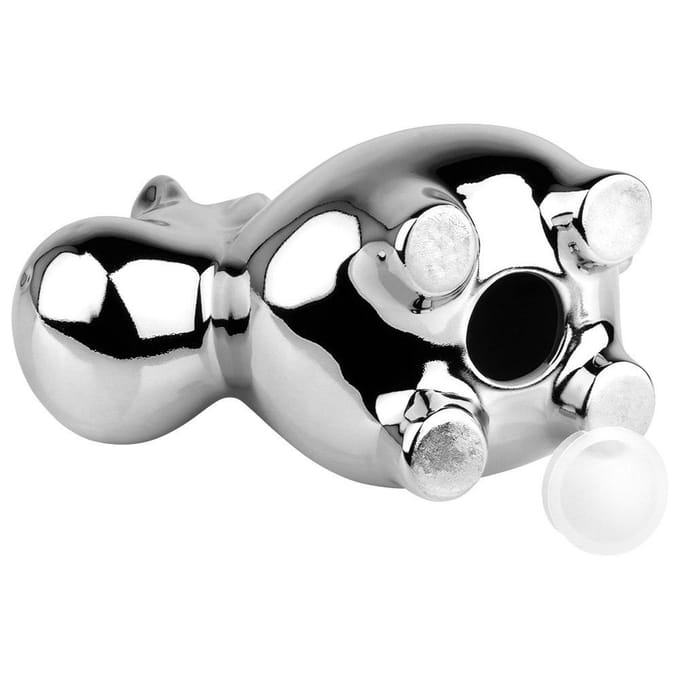 Spaarpot Keramiek Zilver Spiegel 18x10,5 cm - Spaarvarken - Spaardoel