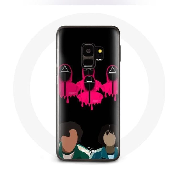 Coque - MANIACASE - Samsung S9 Plus - Souple - Noir - Squid Game Masques