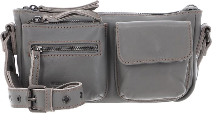 FREDsBRUDER Leren Schoudertas Handtas In My Pocket Crossbag Cool Grey Grijs