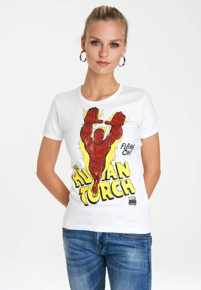 Logoshirt T-Shirt Human Torch – Flame On