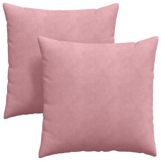 vidaXL - Zitkussens - 2 - pcs - Roze - 60 - x - 60 - cm - Corduroy - stof