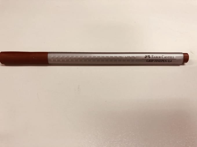 Faber Castell Fineliner FC Grip 0 - 4 mm - gebrand oker