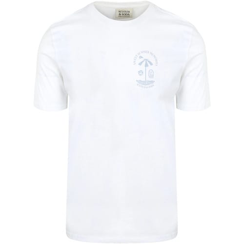 T-shirt Scotch &amp; Soda Logo T-Shirt Wit