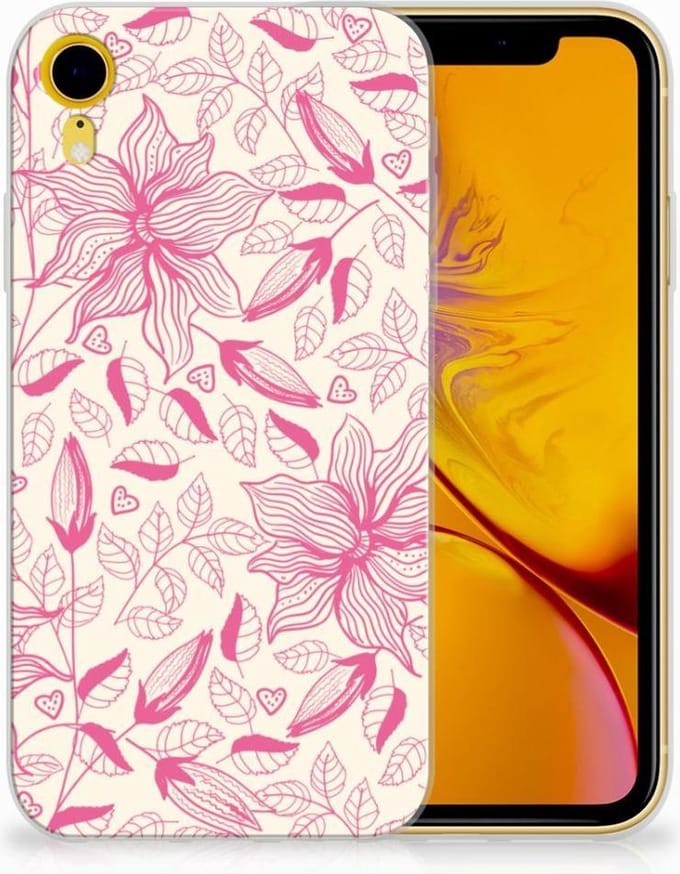 Apple iPhone Xr TPU Case Pink Flowers