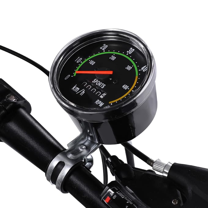 Mechanische Fietscomputer Fiets Snelheidsmeter Kilometerteller Fietsen Stopwatch Cyclocomputer wit