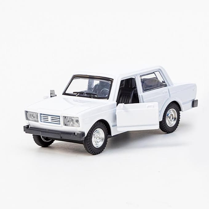 Modèle moulé sous pression Alliage Modèle de voiture Lada Voiture jouet pour enfants Voiture modèle à énergie pendulaire Jouet pour garçons gray