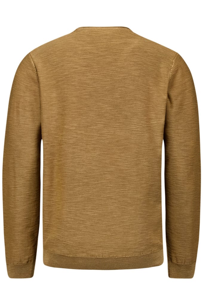 No Excess Pullover Crewneck Garment Dyed + Stone Washed Khaki Größe: XXL | Pullover Outlet | Herren | Braun