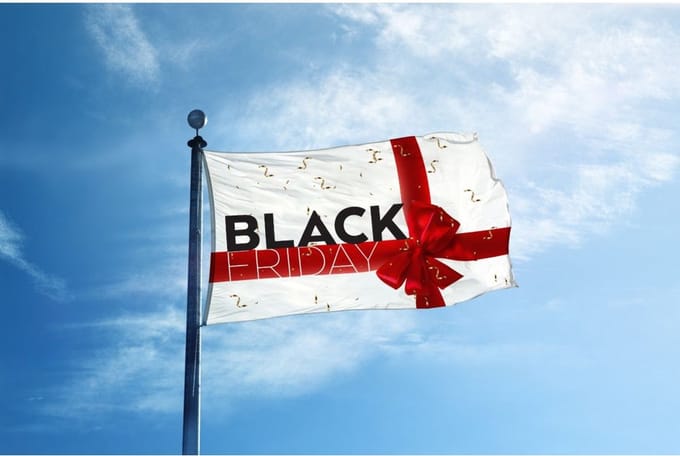 Black Friday Vlag -Wit 100x150cm