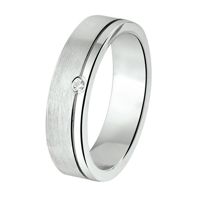 TFT Ring A202 - 5 Mm - Met Cz Zilver Gerhodineerd