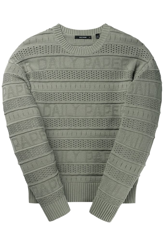 Daily Paper Rajih Knit Sweater Grey Größe: S | Pullover Outlet | Herren | Grau