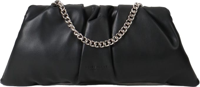 SEIDENFELT MANUFAKTUR Koppeling Schoudertas Auri Clutch Black Zwart