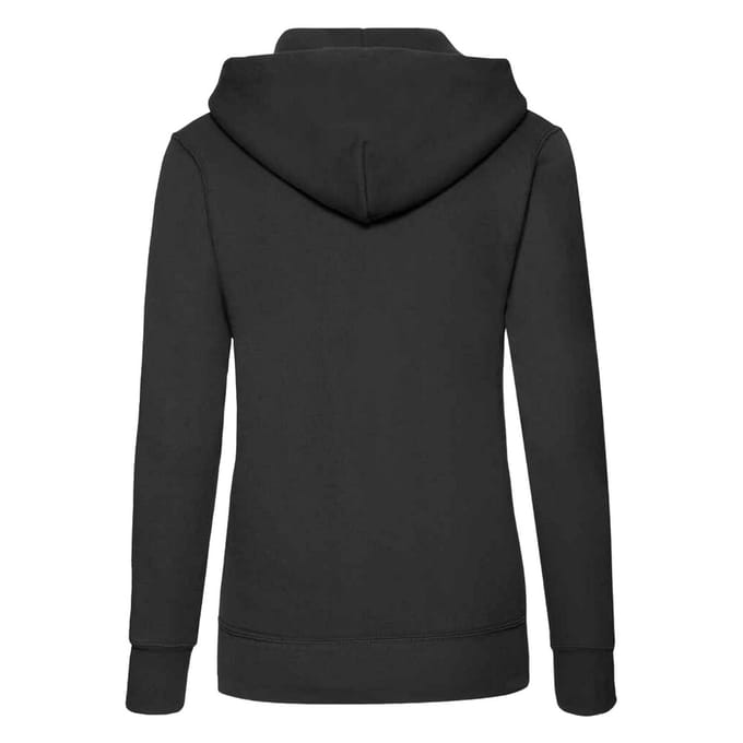 Fruit of the Loom Klassieke Dames Fit Sweatshirt Met Capuchon (Zwart)