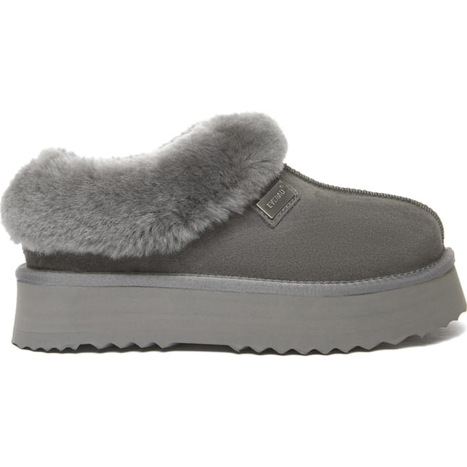 EVER AU Dames Leren Pantoffels - Topknot
