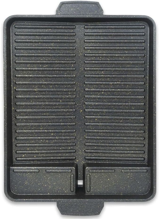 CRLYN® Grillplaat Inductie - Bakplaat - Gietijzer - Zwart