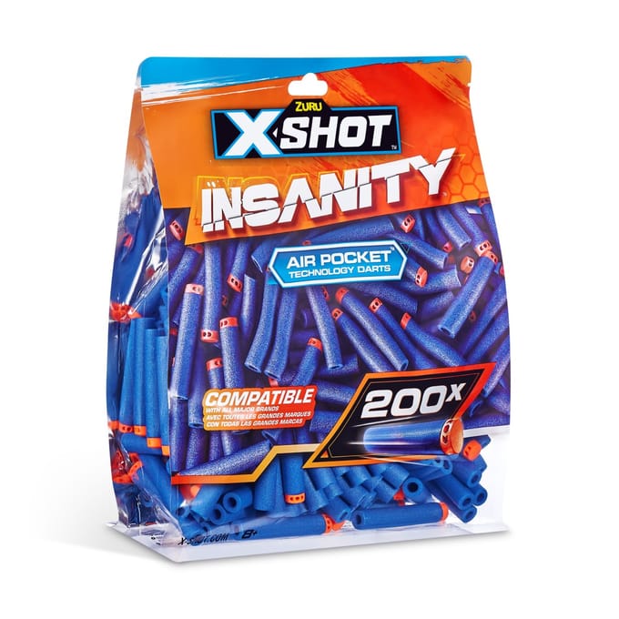 ZURU - XSHOT - Insanity - Navulverpakking - Speelgoedblaster - 200 pijltjes
