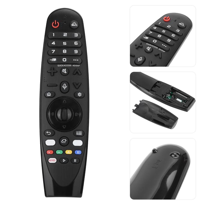 TV Afstandsbediening Smart Televisie Controller Vervanging voor LG 4K ANMR19BA AMHR19BA black