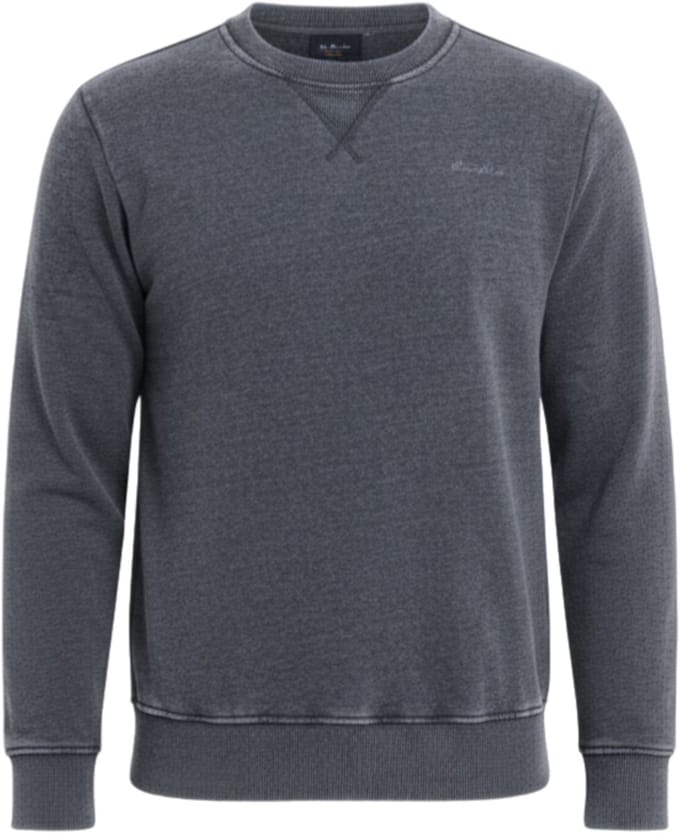 OMBRE Sweater - Regular Fit - Katoen - Lange Mouw Marine S