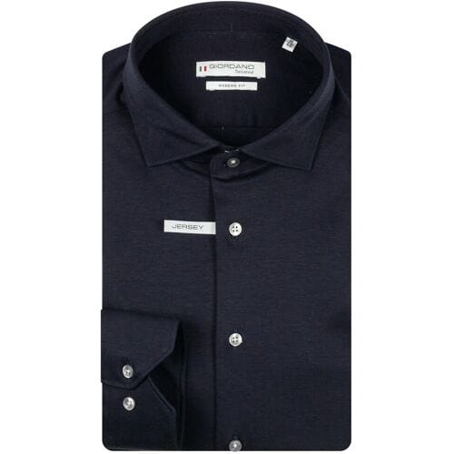 Giordano Overhemd Maggiore Jersey Liquid Cotton Navy / male