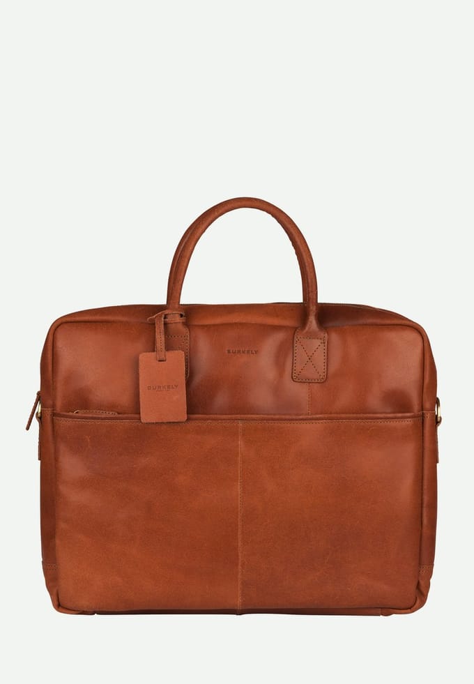 Burkely Fundamentals Vintage Max Worker 17" - Laptoptas - Volwassenen - Cognac