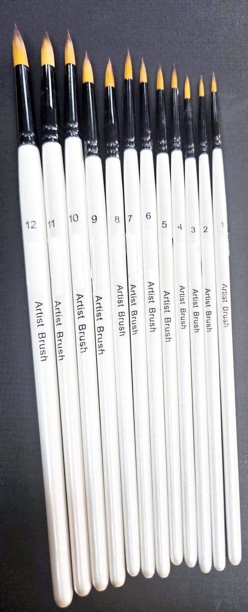 Arcana Art Aquarelpenseel – set van 12 | Voor beginners en gevorderden