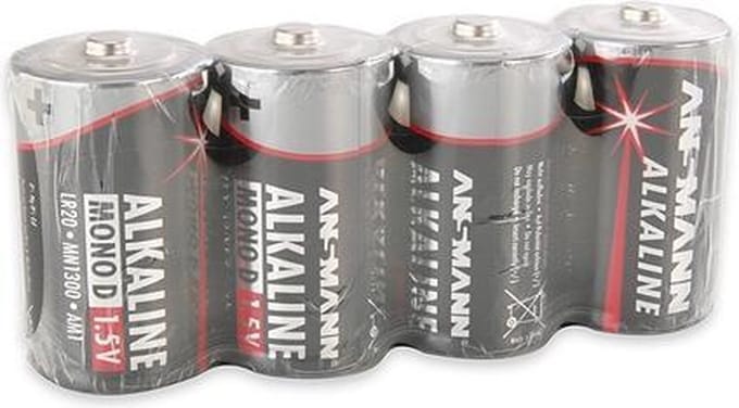 Ansmann LR20 Red-Line D batterij (mono) Alkaline 1.5 V 16000 mAh 4 stuk(s)