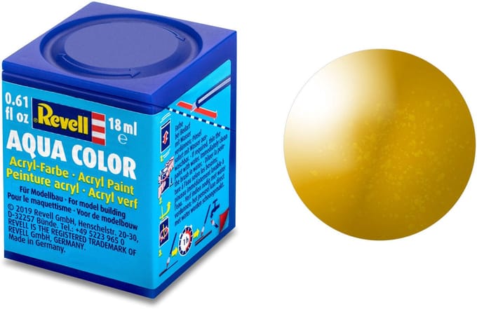 Revell Hobbyverf Acrylverf - Aqua #92 Brass - Metallic - Acryl - Verf potje - 18 ml