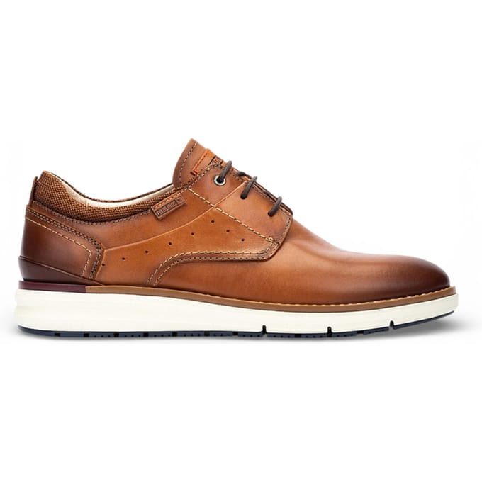 Pikolinos Heren Bruine Leren Vetersneakers - Manacor